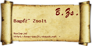 Bagó Zsolt névjegykártya