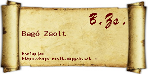 Bagó Zsolt névjegykártya