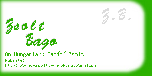 zsolt bago business card